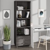 VidaXL Dulap &icirc;nalt &bdquo;HAMAR&rdquo; gri deschis 60x35x180 cm, lemn masiv de pin