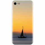 Husa silicon pentru Apple Iphone 6 Plus, Wind Sail Boat Ocean Sunset