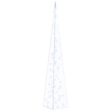 Cumpara ieftin Con de lumina cu LED decorativ, albastru, 120 cm, acril