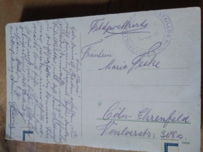 Ilustrata Posta de Front (feldpost) interbelica foto