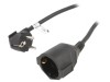 Prelungitor alimentare negru 5m 10A, Goobay