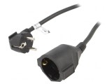 Prelungitor alimentare negru 5m 10A