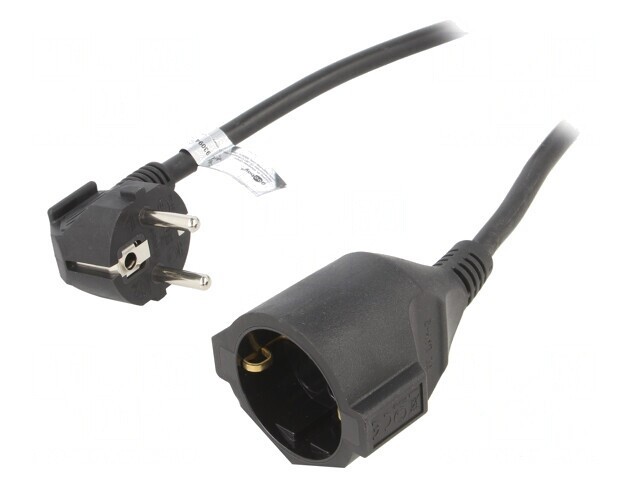 Prelungitor alimentare negru 5m 10A