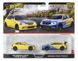 HOT WHEELS PREMIUM SET 2 MASINUTE METALICE HONDA CIVIC 99 TIP R EK9 SI HONDA