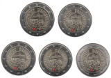 Monede euro GERMANIA 2015, 5x2 euro (ADFGJ) Unificare - UNC, Europa, Cupru-Nichel