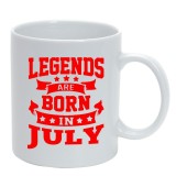 Cana alba personalizata Legend are born in july, 77, INOVATIX&reg;. 330ml