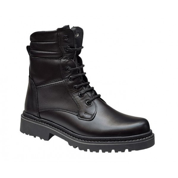 Bocanci barbati experimentali din piele naturala, imblaniti, model iarna, negru, Army Force GKR55N