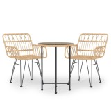 Cumpara ieftin Set mobilier de gradina, 3 piese, poliratan