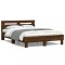 Cadru de pat cu tablie stejar maro 120x190 cm lemn prelucrat