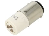 Lampă LED albă BA15D 130VDC/130VAC - Temperaturi -20&divide;60&deg;C