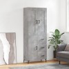 VidaXL Dulap &icirc;nalt, gri beton, 69,5x34x180, lemn compozit 3199813
