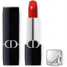 DIOR Rouge Dior ruj cu persistenta indelungata reincarcabil culoare 080 Red Smile Satin 3,5 g