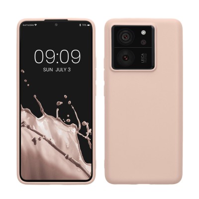 Husa Kwmobile pentru Xiaomi 13T/13T Pro, Crem, Silicon, KWM000020IV006C foto