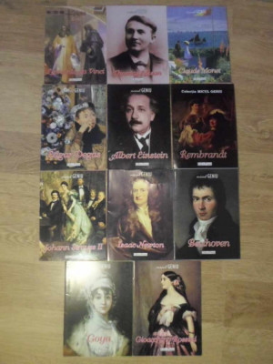 SET 11 NUMERE COLECTIA MICUL GENIU: LEONARDO, EDISON, MONET, DEGAS, STRAUSS II, NEWTON, GOYA, ETC.-COLECTIV foto