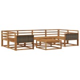 vidaXL Set de canapele de exterior 7 pcs natural Lemn Solid de Acacia 3382377