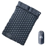Cumpara ieftin Saltea de camping auto-gonflabila, cu perne, 2 persoane, gri