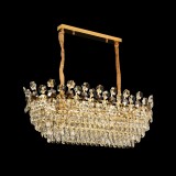 Candelabru Cristal CC6705/900X350GD 9x E14, Diametru 90cm, Auriu Lucios, Inaltime Reglabila ModernLight Concept