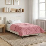 vidaXL Duvet de iarnă Roz 155 x 200 cm Microfibră și fleece Teddy 42026339