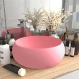 Gossi chiuveta de baie lux roz mat 40x15 cm ceramica rotund