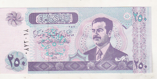 bnk bn Irak 250 dinari 2002 unc