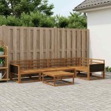 vidaXL Set de canapele de exterior 6 pcs natural Lemn Solid de Acacia 3382572