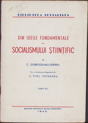 HST C418 Din ideile fundamentale ale socialismului științific 1945 foto