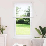 vidaXL Jaluzea pentru Fereastră cu perdele Altele Manual Alb 80 x 130 cm Aluminiu