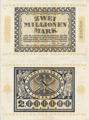1923 (1 IX), 2.000.000 mark (Grabowski RPR.17a) - Germania - stare XF+++/aUNC foto