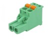 Regleta Deconectabila 5mm 2 Porturi 90&deg; 320V 20A, Conector Mama, Borna Arc, Cablu 2.5mm&sup2;, Verde