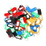 Cumpara ieftin Pachet 100 brelocuri pentru etichetare chei, identificatoare colorate cu suport pentru notite si inel metalic, multicolor