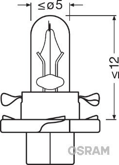 BEC BORD BX8.4D SOCLU BEJ 12V 1.5W SET 10 BUC OSRAM foto