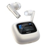 Casti Baseus Bowie M2s Ultra TWS, True Wireless, Bluetooth 5.4, ANC, Hi-Res, 40kHz, Immersive Spatial Acoustics, 600mAh, 4-Mic, App, Alb, Casti In Ear, Active Noise Cancelling