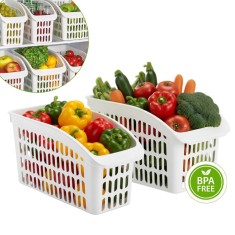 Organizator Frigider Koken, plastic PP, BPA free, cutie pentru cămară, baie, frigider, Multifunctional, 1 Compartiment principal, Potrivit Mașina de S
