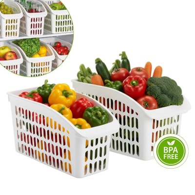Organizator Frigider Koken, plastic PP, BPA free, cutie pentru cămară, baie, frigider, Multifunctional, 1 Compartiment principal, Potrivit Mașina de S foto