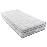 Saltea cu arcuri pocket 7 zone 90x200 cm H3, Alb | Aosom Romania