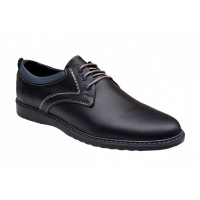 Pantofi barbati sport din piele naturala, negru, GKR30N foto
