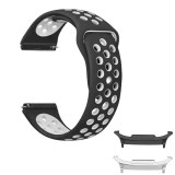 Curea silicon compatibila Samsung Galaxy Watch8 Classic 46mm, Negru/Alb