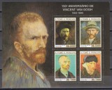 Sao Tome si Principe 2003 - 150 de ani de la nașterea lui Vincent van Gogh, 1853-1890, Colita, RARA, MNH