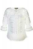 Bluza tip ie traditionala, dama, ML26, marime 3XL, alb/argintiu