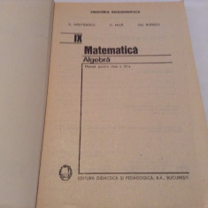 Matematica. Manual Pentru Clasa a IX-a - C. Nastasescu, C. Nita, Gh. Rizescu