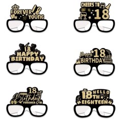 Set 6 Perechi de Ochelari pentru Majorat, Cyrax, Diverse Modele, Negru