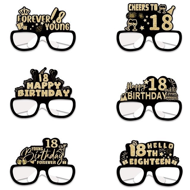Set 6 Perechi de Ochelari pentru Majorat, Cyrax, Diverse Modele, Negru