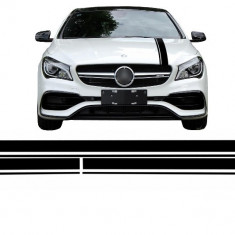 Set Stickere Negru Mat compatibil cu MERCEDES CLA W117 C117 X117 (2013-2016) A-Class W176 (2012-2018) 45 Design Edition 1 STICKERMBHMB