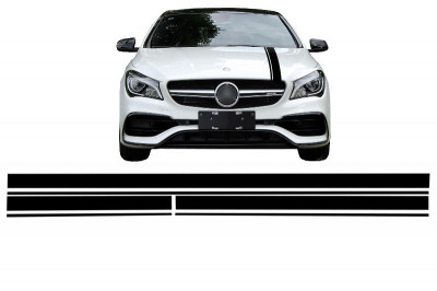 Set Stickere Negru Mat compatibil cu MERCEDES CLA W117 C117 X117 (2013-2016) A-Class W176 (2012-2018) 45 Design Edition 1 STICKERMBHMB foto