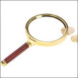 Lupa cu marire de 3x rama metalica aurie Gold Edition XL