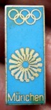 I.060 INSIGNA GERMANIA OLIMPIADA 1972 M&Uuml;NCHEN MUNCHEN email 22,2/9,3mm