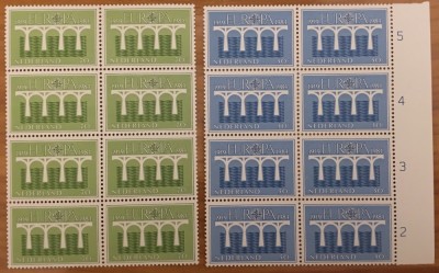 Netherlands 1984 8 x Europa CEPT in fold block Mi.1251-1252 MNH CC.016 foto