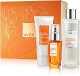 Cumpara ieftin Set Cadou Anew Vitamin C, Ser 30 ml + Tonic 200 ml + Exfoliant Facial 75 ml, Cutie Cadou, Avon