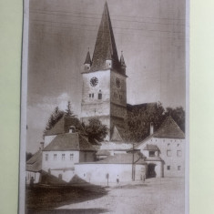Carte poștală Sibiu-turnul din Cisnădie RPR