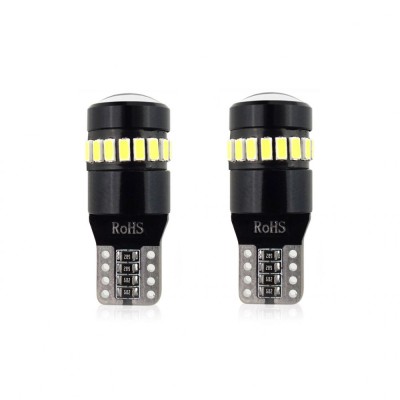 Set becuri auto cu LED CANBUS compatibil T10 W5W 19 SMD Alb 12V, destinat competitiilor auto sau off-road foto